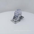 Small 2 Inch 50mm Transparent PU Swivel Office Chair Furniture Caster With Lock